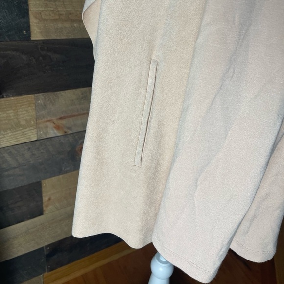 Chico’s Faux Suede Peach Double-Face Duster Cardigan Size XL - Picture 2 of 12